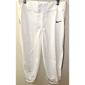 Nike Vapor Select High Piped Baseball Pants Men M White/ Black BQ90021-108 New